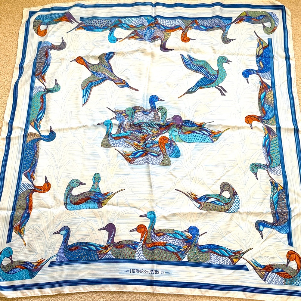 Hermes “La mare aux canards” 90 Scarf (Daphne Duchesne)